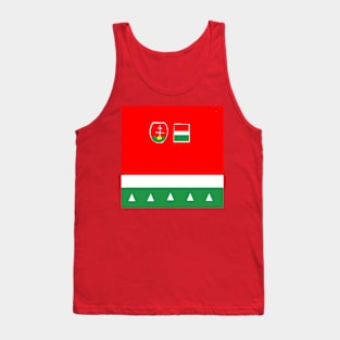 Sporty Hungarian Design on Red Background Tank Top